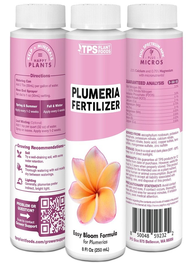 TPS NUTRIENTS Plumeria Fertilizer for All Frangipani and Tropical Plants, Liquid Plant Food 8 oz (250mL) - Image 5